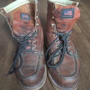 Genuine Leather Work Boots Field N Forest Women's Size 8.5